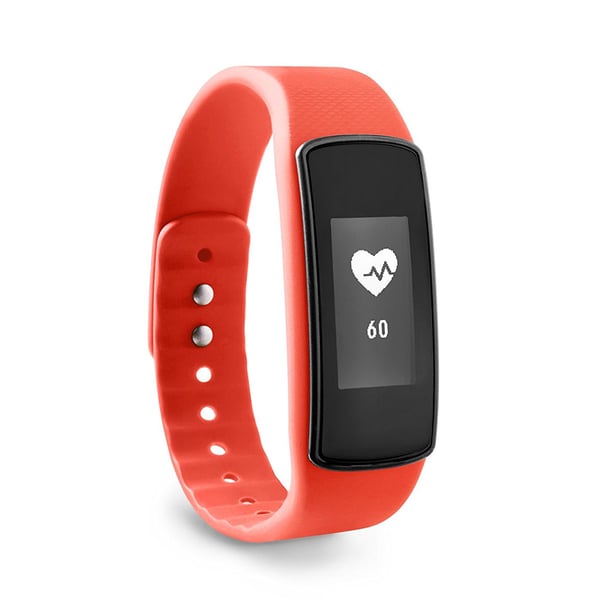 Bracelet ADE Smart: horloge pour l'analyseur d'activité avec mesure du pouls (couleur rouge)