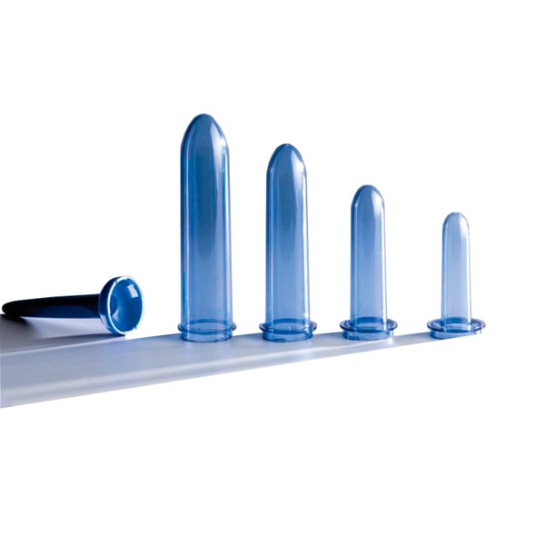 Kit de dilatation vaginale Feminaform (comprend quatre dilatateurs + poignée universelle + lubrifiant de base + étui + mode d'emploi)