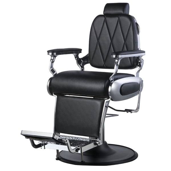 Chaise de barbier Gallant: inclinable, pivotante et au design vintage