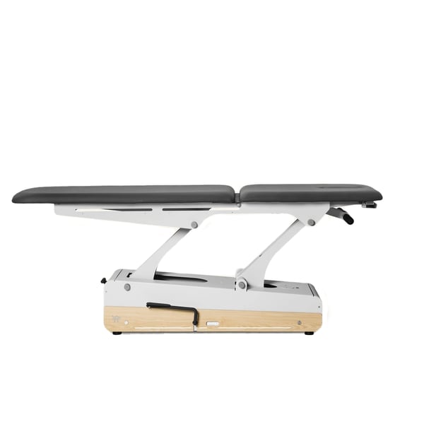 Civière hydraulique Swop 2L Pro Hydro Physio : avec tête longue avec deux pistons, deux leviers pour régler la hauteur et 4 roues avec rotation à 360º