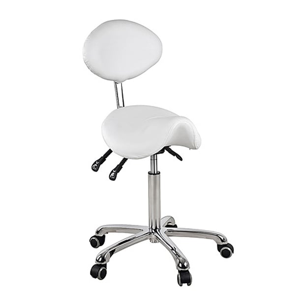 Tabouret de beauté Dynamic Pony Type : Design ergonomique et élégant et trois pistons qui régulent la hauteur et l'inclinaison du dossier et de l'assise