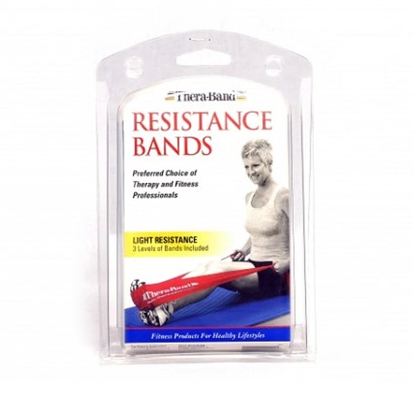 Thera Band Tricolor Soft - Pack 3 Rubans: Couleur Jaune, Rouge et Vert