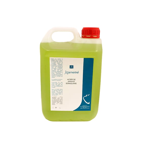 Huile de massage stimulante - Agrumes Kosmetiké Profesional 5 litres : Propriétés hydratantes, adoucissantes et émollientes