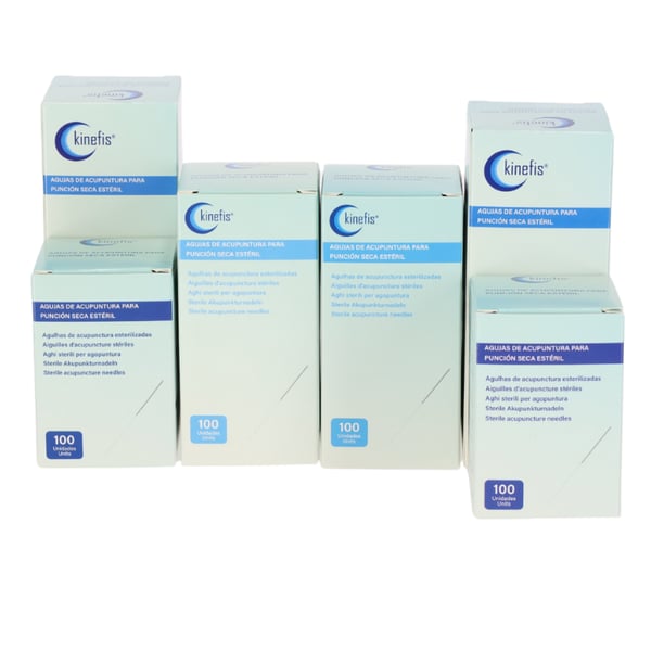 Aiguilles d'acupuncture stériles Kinefis pour ponction sèche – Tailles variées (boîtes de 100 unités)