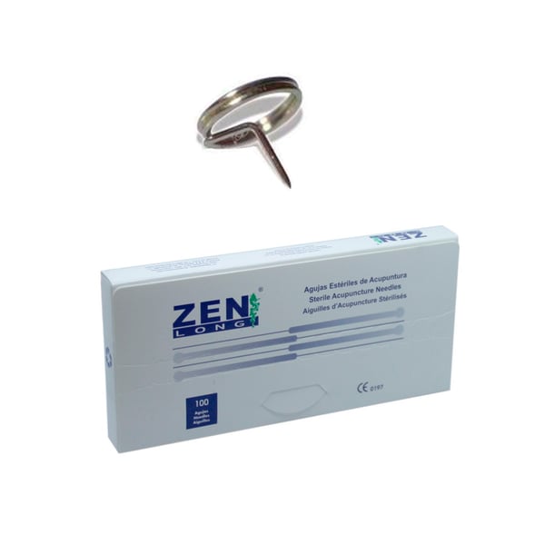 Aiguille / punaise d'auriculothérapie tête chinoise (0,22 x 1,5 mm)
