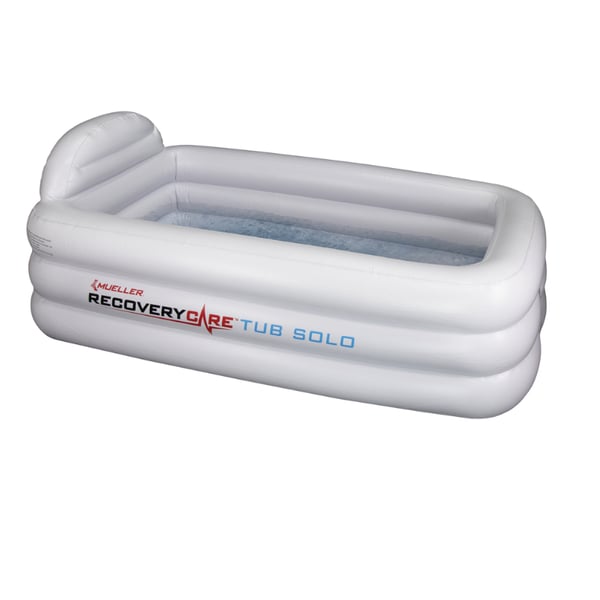 Kit complet Mueller RecoveryTub Solo : bain de glace gonflable portable pour cryothérapie individuelle