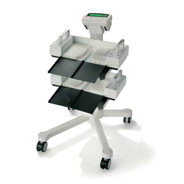 Pèse-personne électronique ADE pour patients alités : Poids maximum 500 kg, quatre capteurs, Classe III (catégorie médicale)