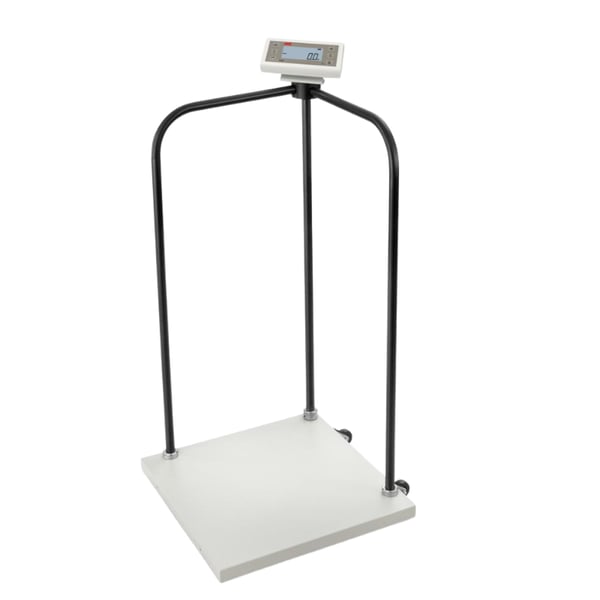 Balance bariatrique au sol ADE M319680-01 avec barres d'appui : qualité médicale (300 kg - 100 g)