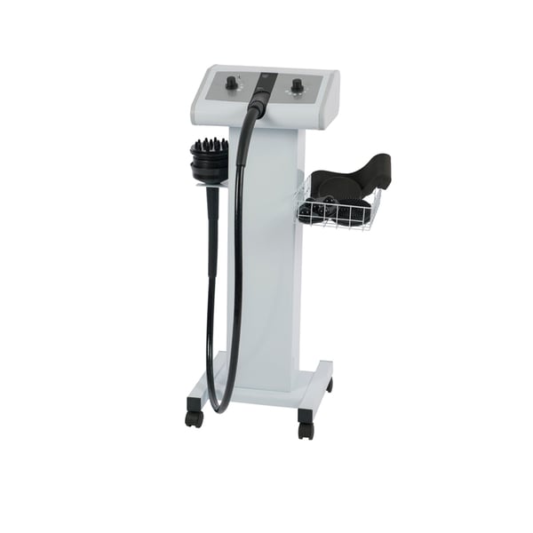 Masseur corporel vibrant BasicTech: il dispose de cinq têtes pour effectuer différents traitements