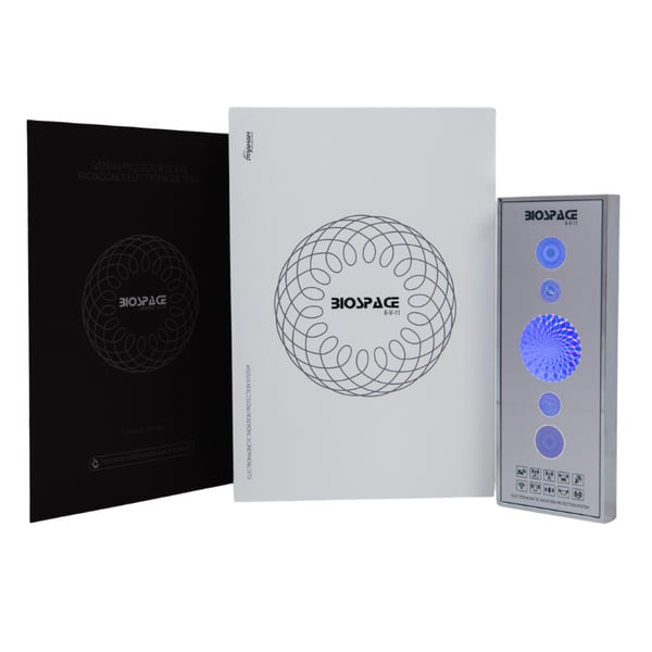 Dispositif de protection contre les rayonnements électromagnétiques BIOSPACE 8V11 Diamond. Doté de la technologie Pranan validée scientifiquement. Zone de protection jusqu'à 530 m². Idéal pour la maison et le bureau.