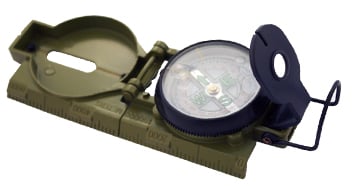 Boussole métallique avec règle