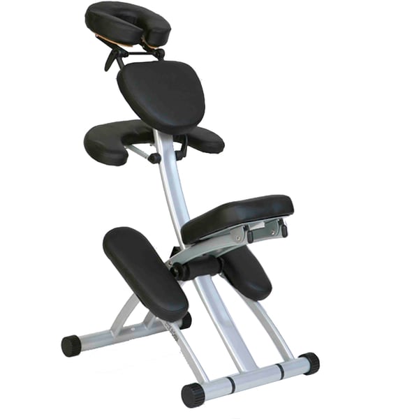 Chaise de massage pliante multifonctionnelle Rolf: structure en aluminium facilitant son transport