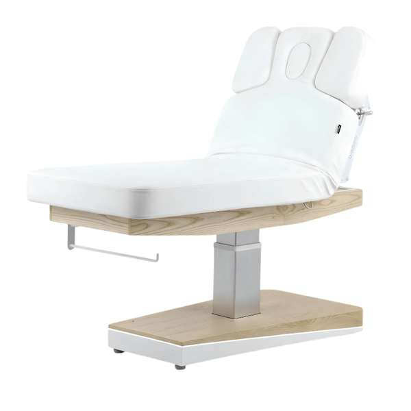 Table de soins LYR SPA avec 3 moteurs, chauffage et base en bois naturel