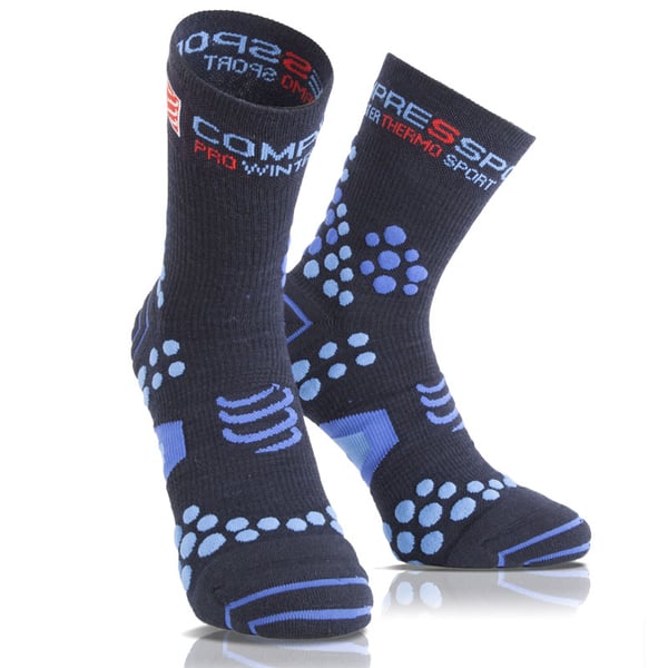 Compressport Pro Racing Scoks V2.1 Winter Run - Couleur Bleu