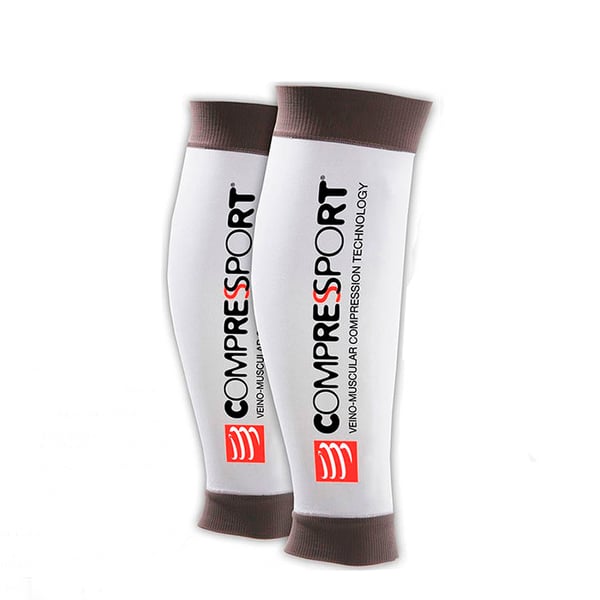 DERNIERES TAILLES - Compression Compressport R2 Mid Calf - Blanc (Taille S)