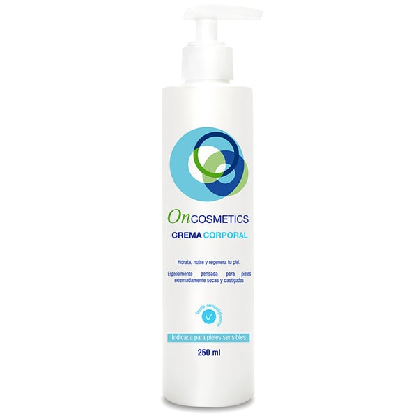 Oncosmetics Crème Oncologique Hydratante Dermoprotectrice Corps 250mL : Crème corporelle pour le soin de la peau lors des traitements de chimiothérapie et radiothérapie oncologiques