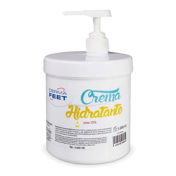 Crème hydratante Derma Feet 10% Urée : Idéale pour les peaux sensibles et diabétiques grâce à son action anti-inflammatoire et hydratante (un kilo)