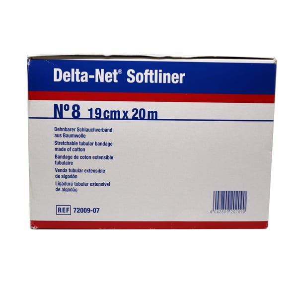 Delta-Net N ° 8 bûches épaisses: bandage tubulaire extensible 100% coton (19 cm x 20 mètres)