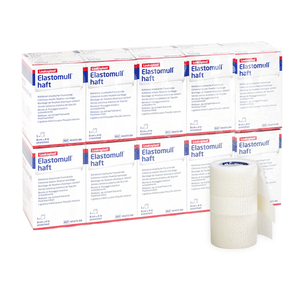 Elastomull Haft 4m x 8cm (10 unités) - Bandages de gaze élastiques cohésifs