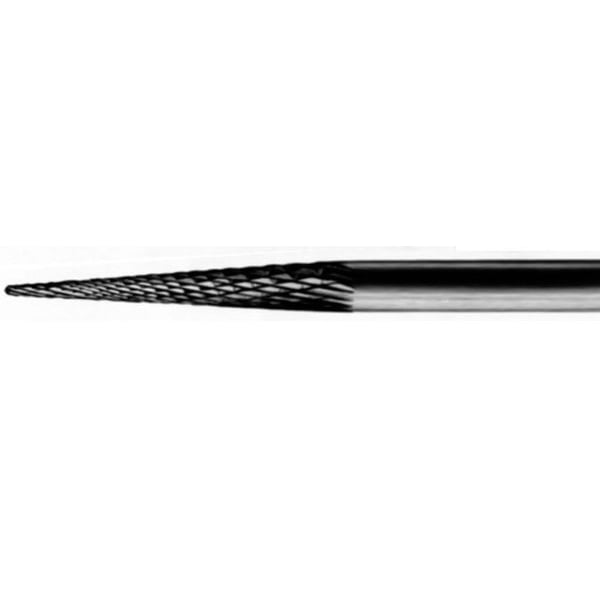 Fraise en carbure de tungstène 1521 : abrasion moyenne-fine. Idéal pour finir de rendre les ongles rugueux