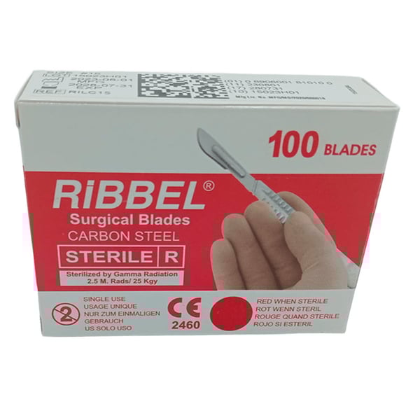 Lames de scalpel jetables «RIBBEL» (Boîte de 100 unités)