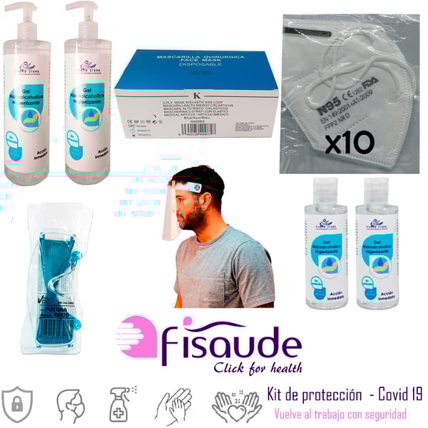 Kit de protection de la santé Plus - Covid 19: retour au travail en toute sécurité