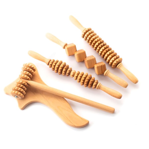 Kit de thérapie par le bois pour le corps anti-cellulite (cinq éléments)