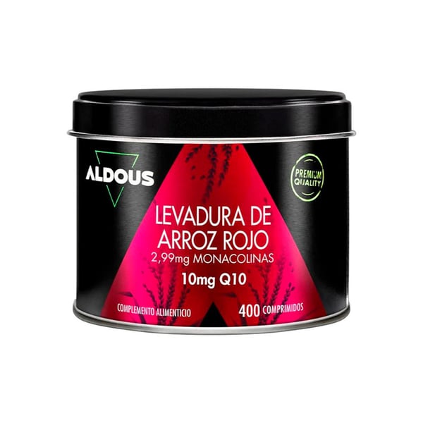 Levure de riz rouge Aldous avec coenzyme Q10 (400 comprimés)