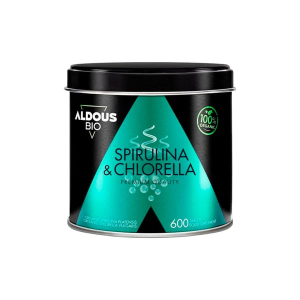 Mélange de spiruline et de chlorelle biologiques Aldous (600 comprimés)