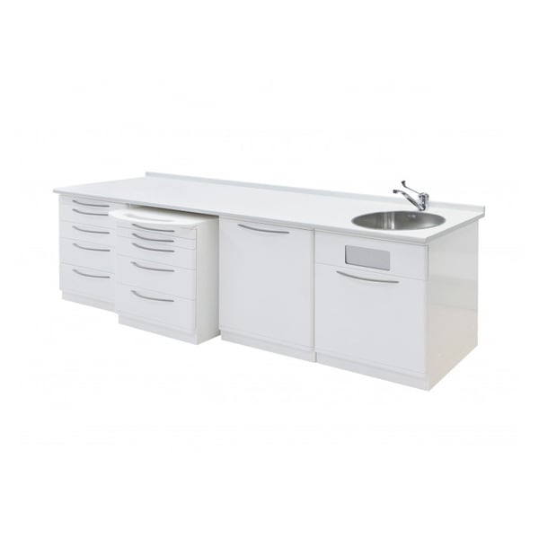 Mobilier Technoflux pour cabinet dentaire : ensemble de quatre modules