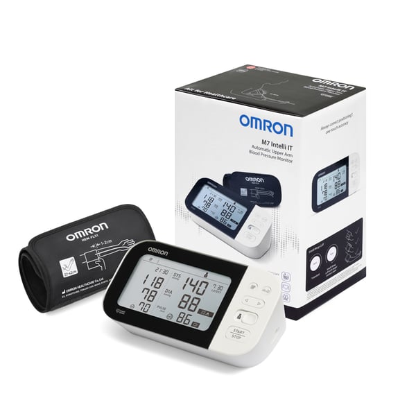 Tensiomètre à bras OMRON M7 Intelli IT 2020 : avec brassard intelligent, Bluetooth et l'application Omron Connect