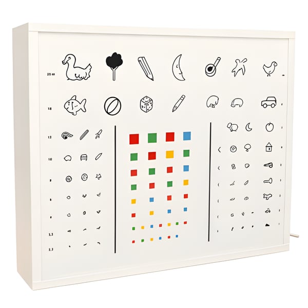 Optotype pour l'évaluation de l'acuité visuelle chez l'enfant