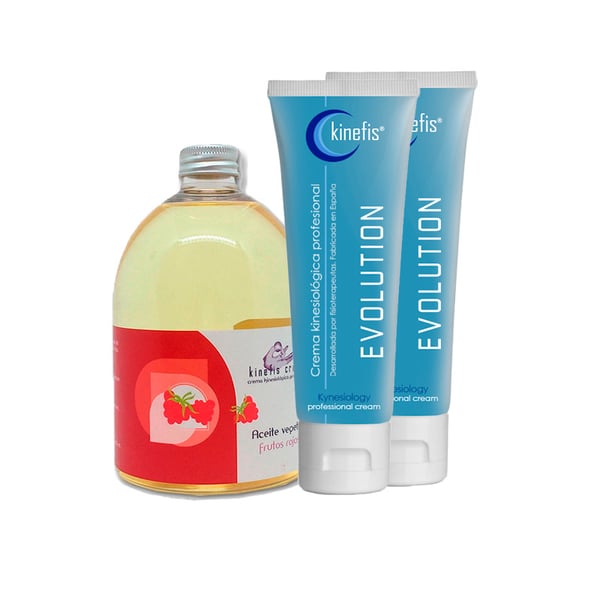 Kinefis Energy Massage Pack : Kinefis Evolution + Kinefis Red Fruit Oil : Soulagement de la douleur, de l'inflammation et grand apport d'énergie