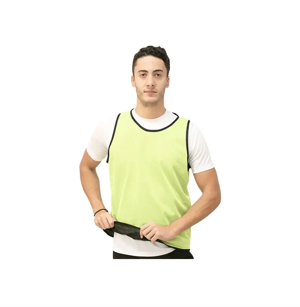 Chasuble réversible vert-jaune