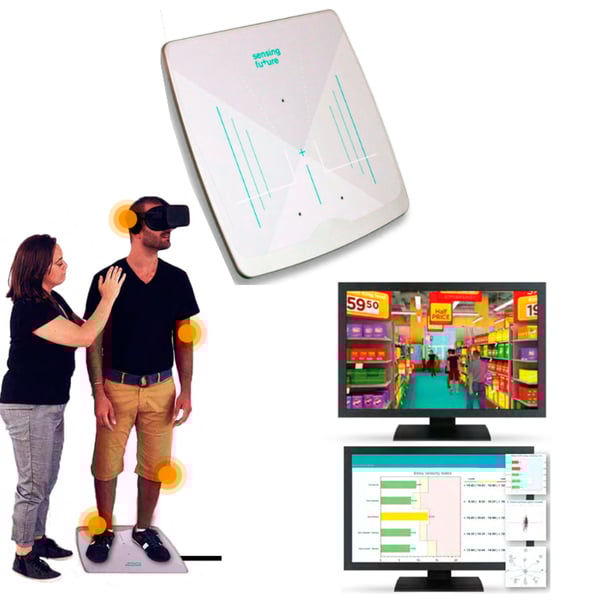 PhysioSensing Vestibulaire : Plateforme de force et logiciel d'équilibre V Vertigo pour la rééducation vestibulaire