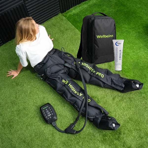 Bottes de pressothérapie haute performance HighFly Pro + sac à dos + 1 crème professionnelle Kinefis Cirkalia 200 ml OFFERTE