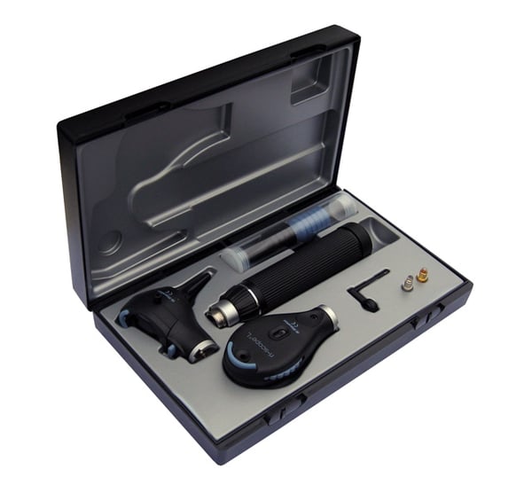 Otoscope / Ophtalmoscope Riester ri-scope L-L3-L2 XL 2,5 V, Manche C pour 2 piles alcalines type C ou ri-ac