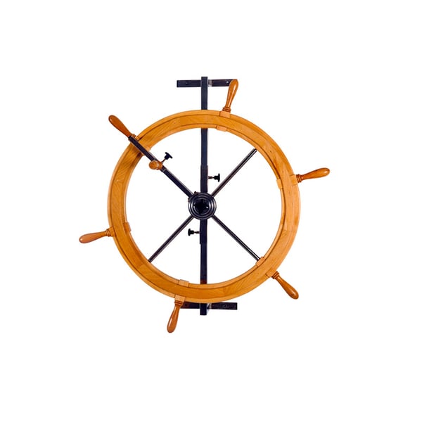 Roue pour l'exercice des épaules, en bois de hêtre verni. hauteur réglable