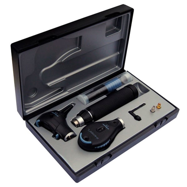 Ensemble otoscope ri-scope® L3 / ophtalmoscope L2 avec LED 2,5 V et poignée de type C pour deux piles alcalines