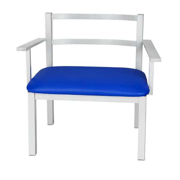 Fauteuil visiteur Obelix spécial pour personnes obèses, avec accoudoirs renforcés et capacité de charge jusqu'à 400 kg
