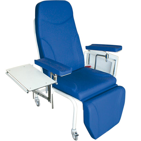 Fauteuil d'extraction clinique ergonomique Eco Blood : idéal pour les extractions, les pansements, la dialyse, la chimiothérapie et les chirurgies mineures