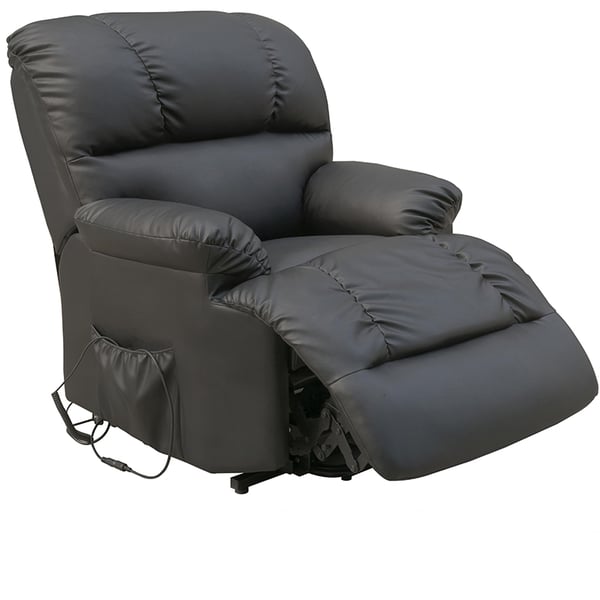 Fauteuil de massage releveur Irene : avec chauffage lombaire pour une relaxation accrue et fonction relevage/inclinaison automatique.