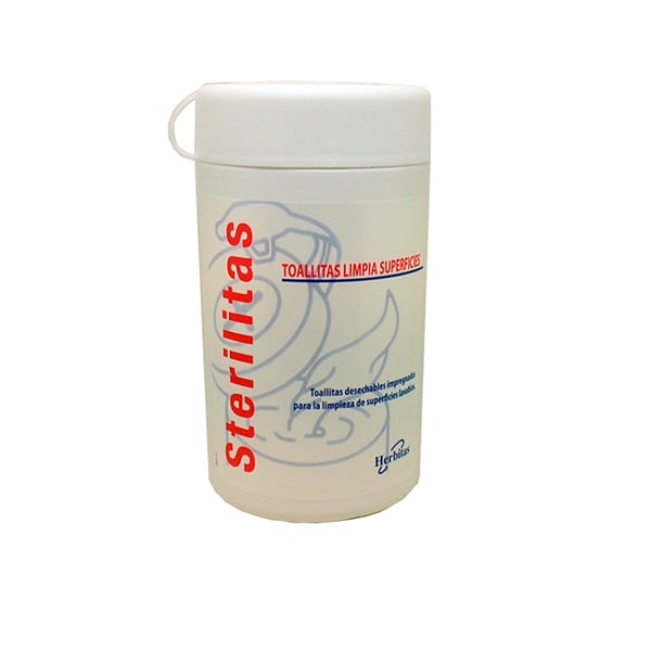 Lingettes désinfectantes Sterilitas  Boîte de 120 utés. avec chlorhéxidine