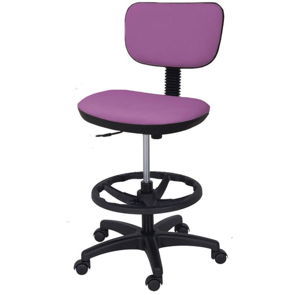 Tabouret Kinefis Type Chaise Economy avec dossier, Revêtement en skai Excellent, Élévation à gaz, Hauteur Haut avec repose-pieds (Couleurs disponibles)