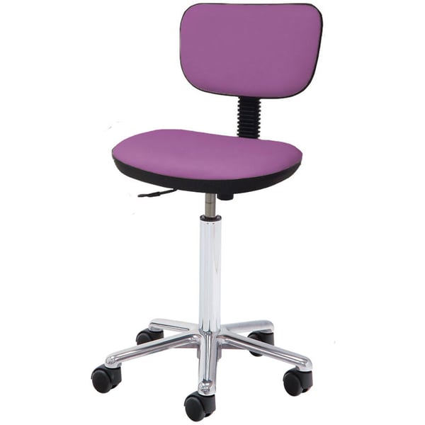 Tabouret Kinefis Type Chaise Elite avec dossier, Revêtement en skai Excellent, Élévation à gaz, Hauteur Standard (Couleurs disponibles)