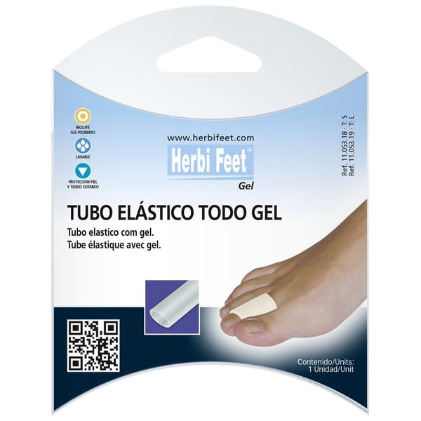Tube élastique tout gel polymère : Soulage, évite les frottements et protège la peau des pieds