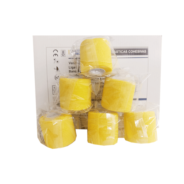 Bandage cohésif Coban Kinefis NT, jaune (5 cm x 4,5 m)