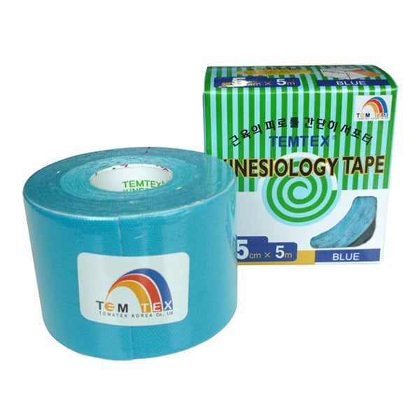 Ruban de kinésiologie Temtex couleur bleu (5cm X 5m)