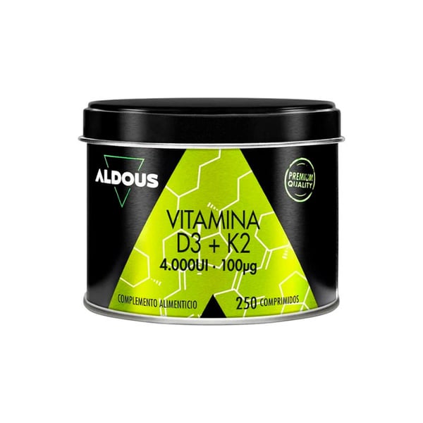 Vitamine D3 + K2 Aldous (250 comprimés)