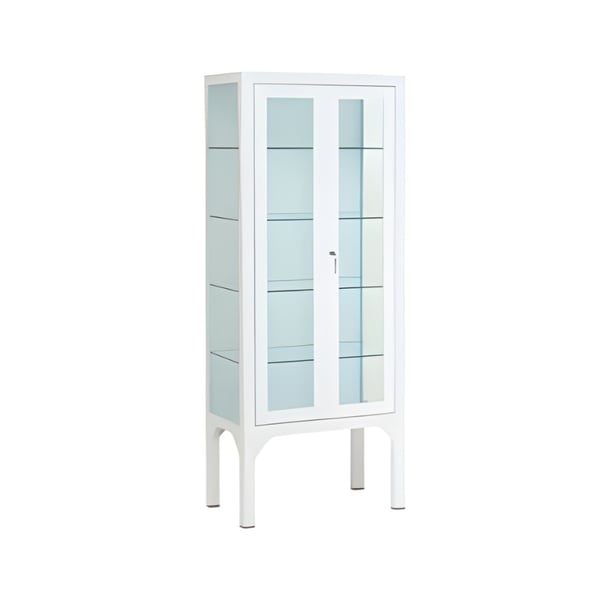 Vitrine clinique avec 2 portes en acier émaillé (150X60X35)